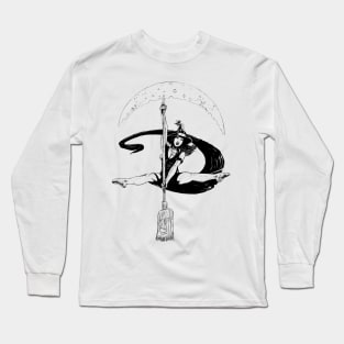 Gothic Halloween Witch Dancing Long Sleeve T-Shirt